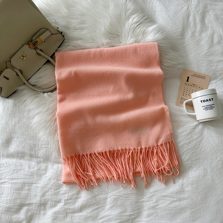 Solid color scarf made of cashmere imitation, 190x70cm