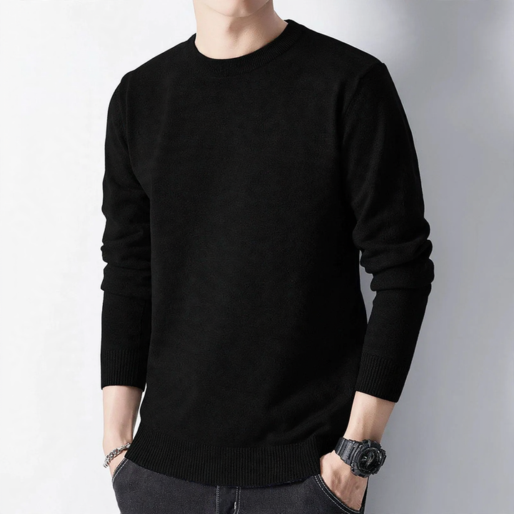 Men's turtleneck sweater, warm lined, winter