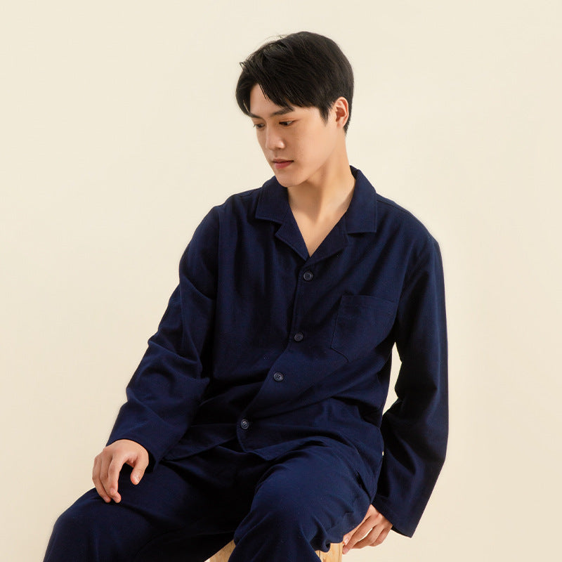 Padded cotton pajamas for men, checkered