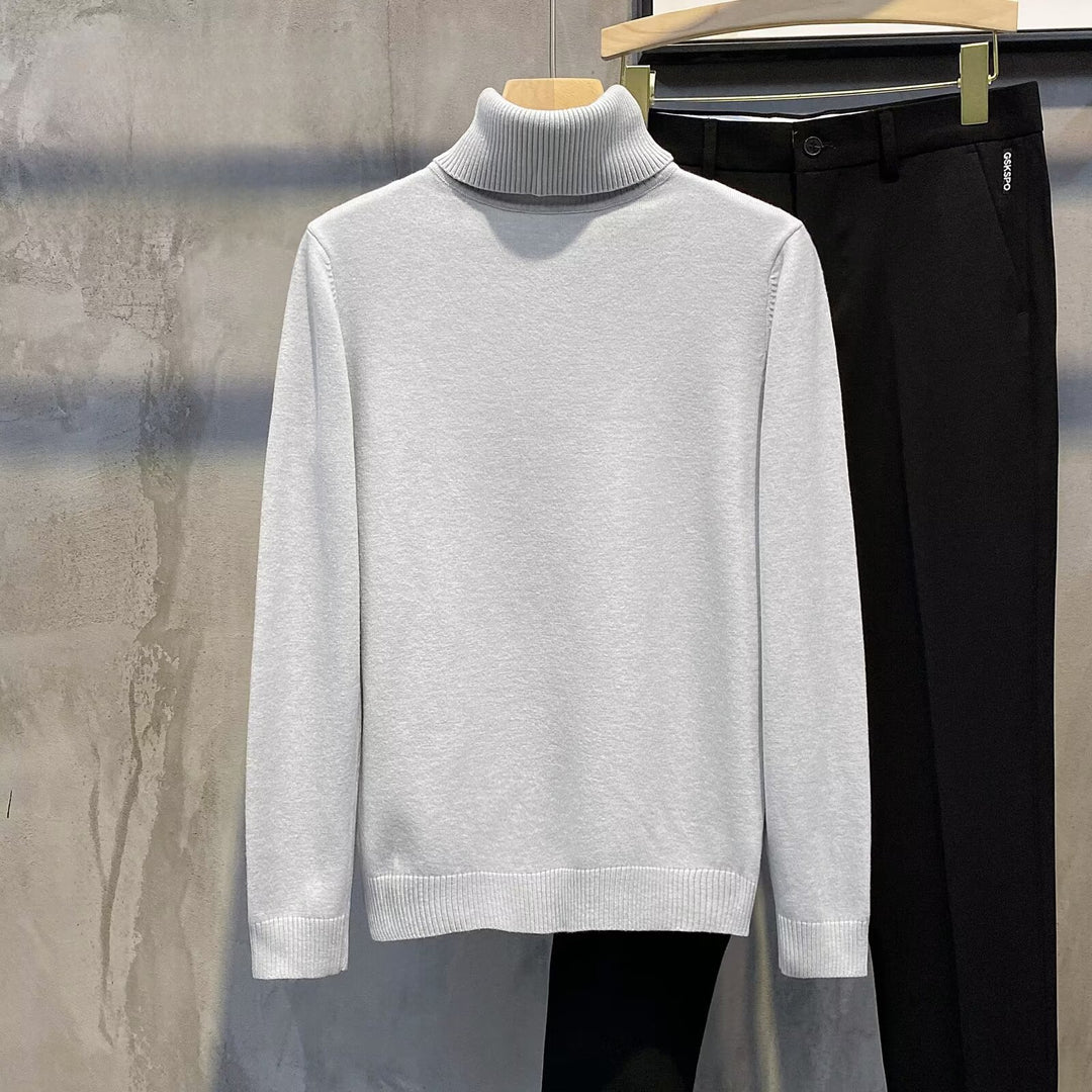 Men's turtleneck sweater, fashionable, versatile to combine