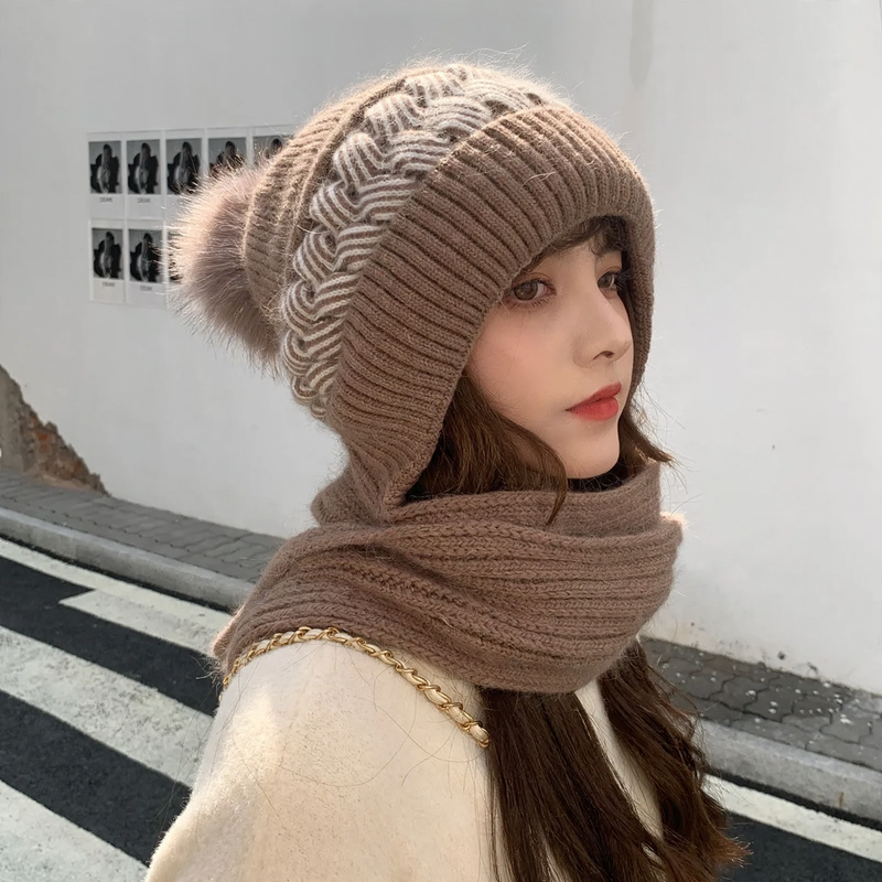 Winter Set: Knit beanie and scarf