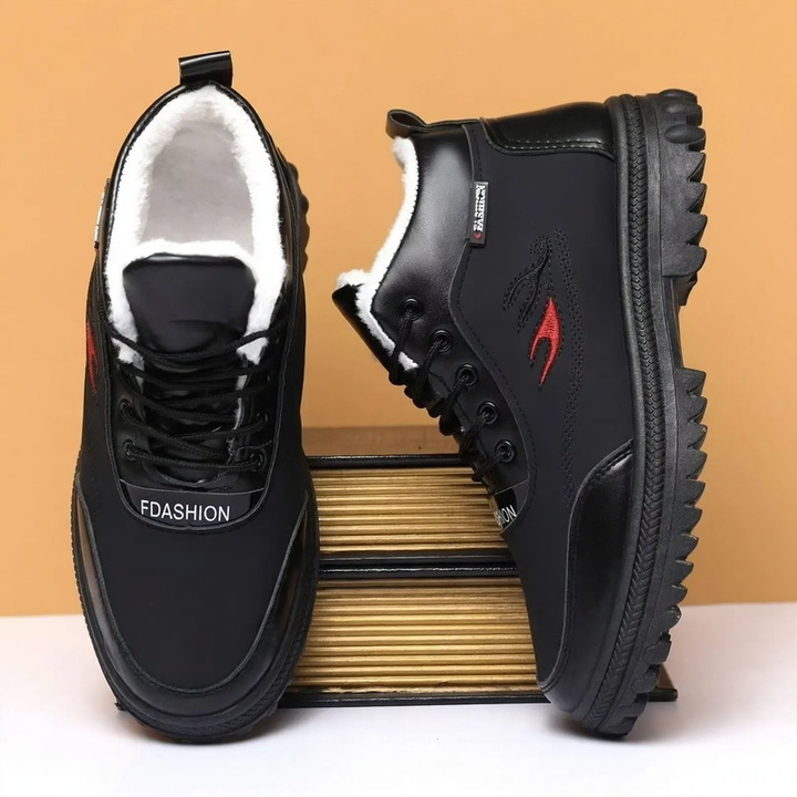 Padded men's ankle boots, water-repellent, warm