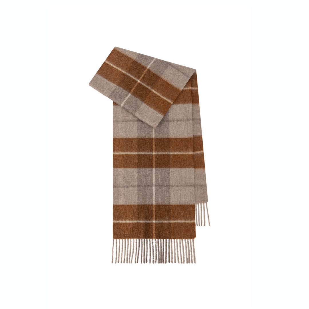 Wool scarf made of 100% wool with fringes, 180x30cm