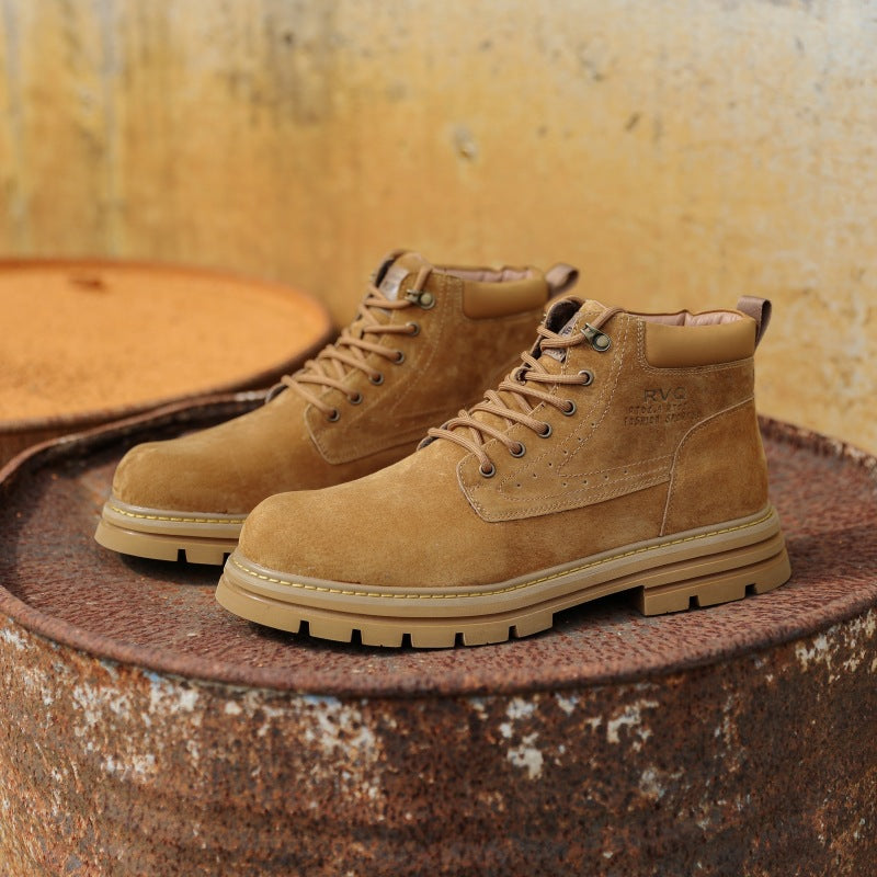 Robuste Lederstiefel, gefüttert, verschiedene Größen