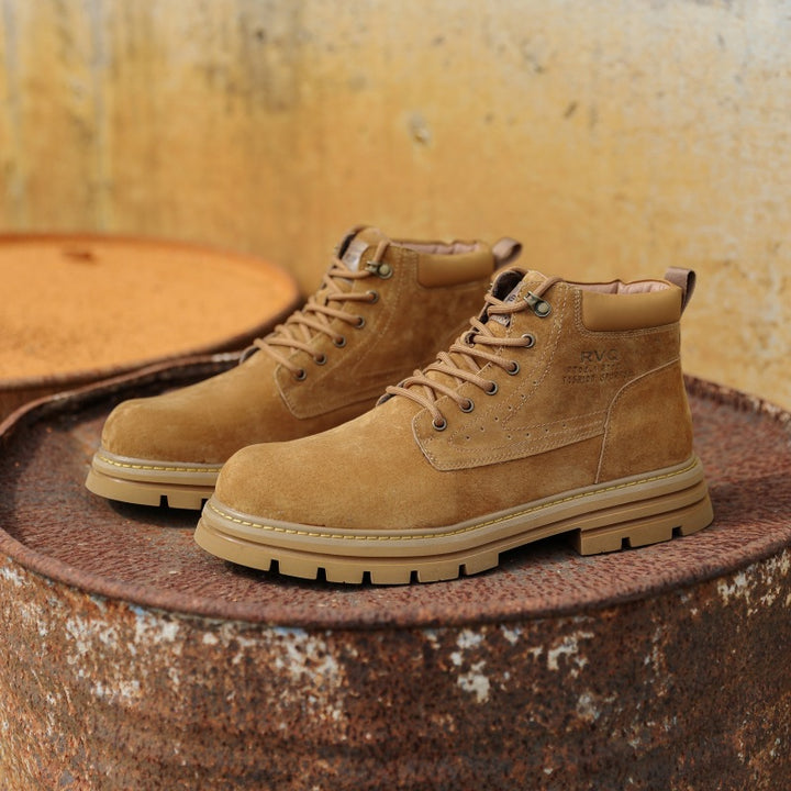 Robuste Lederstiefel, gefüttert, verschiedene Größen