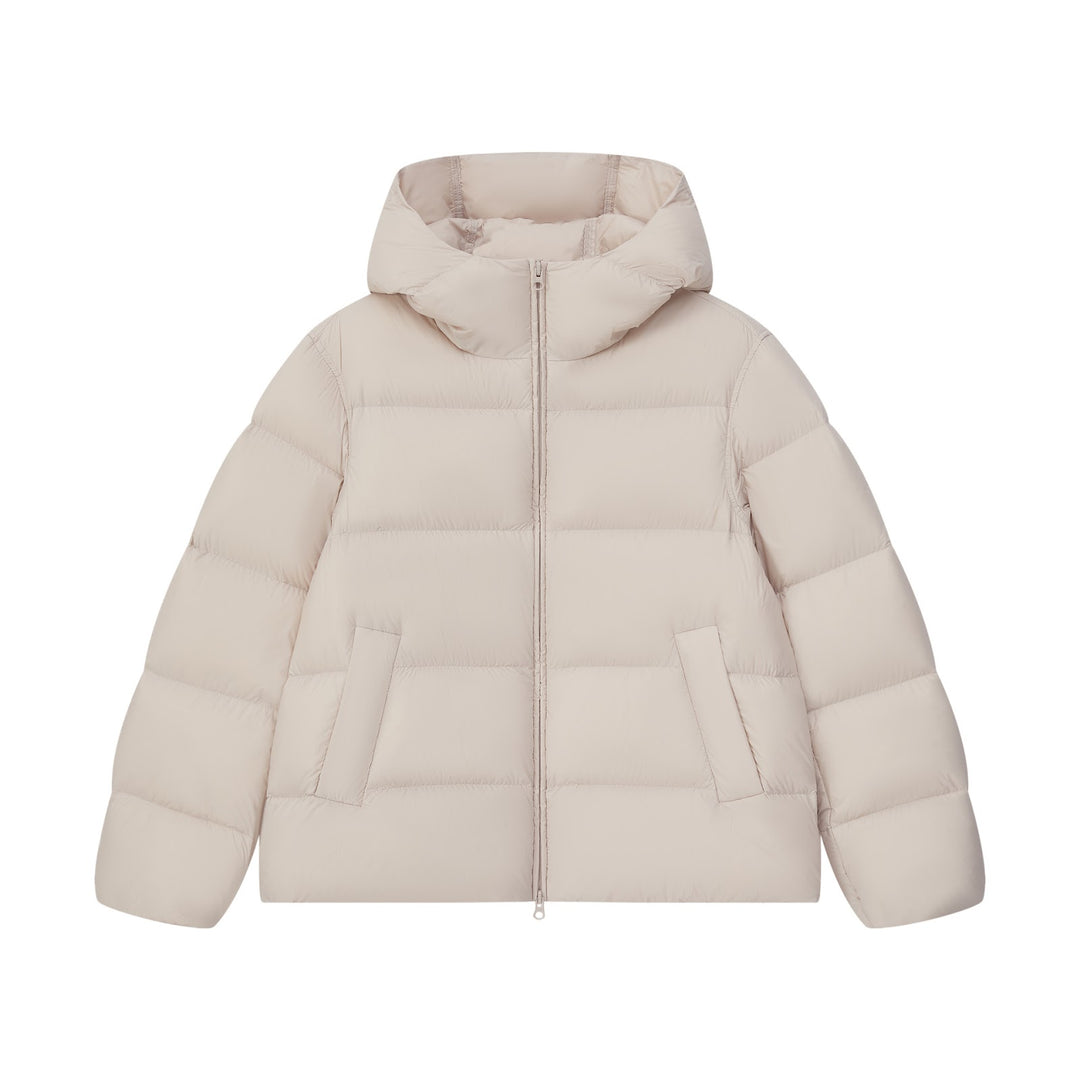 Light down jacket with hood