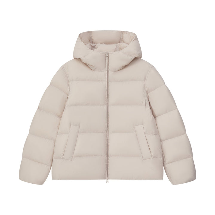 Light down jacket with hood