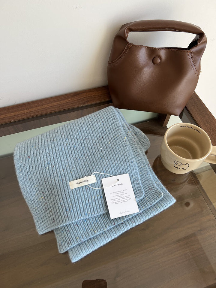 Thicker merino wool knitted scarf