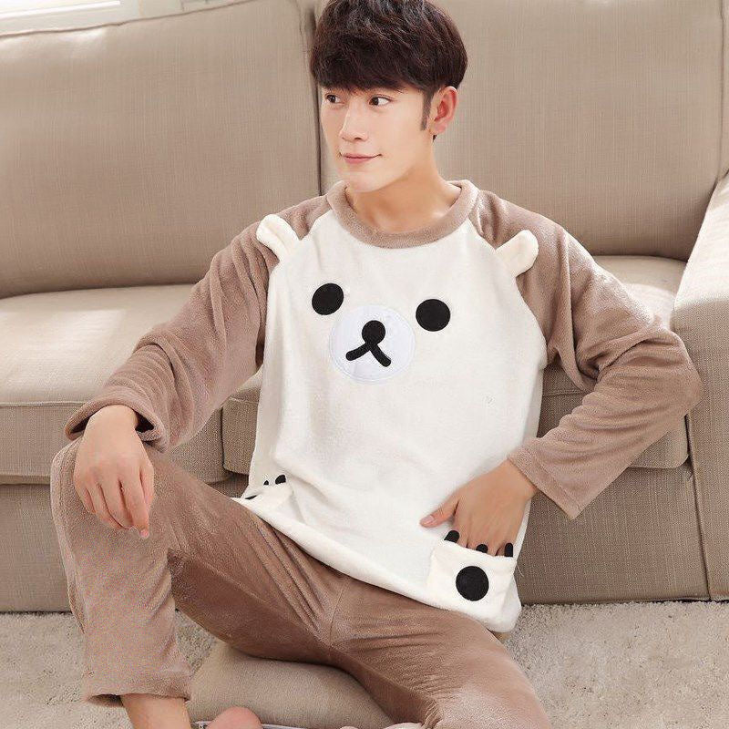 Fluffy partner pajamas made of flannel