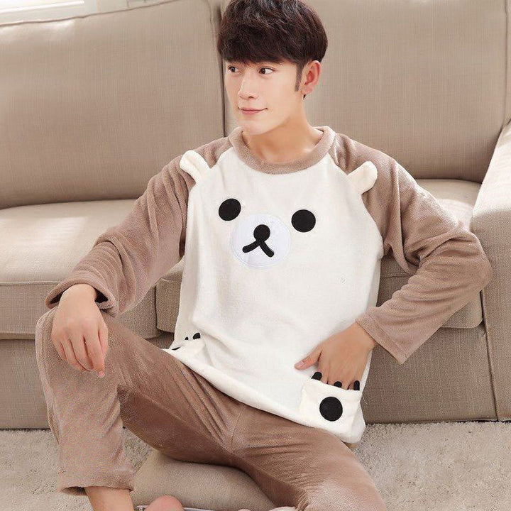 Fluffy partner pajamas made of flannel