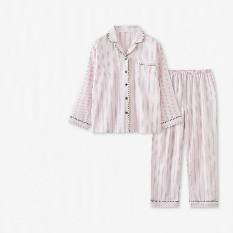 Cotton Pajama Set for Couples, Gauze Fabric