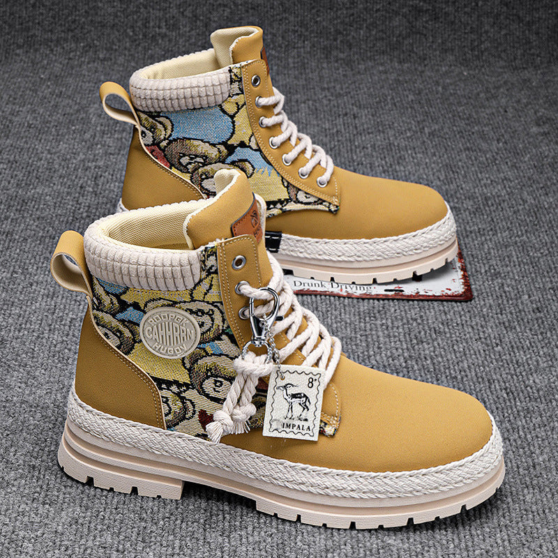 Men's boots, ankle-high, lined