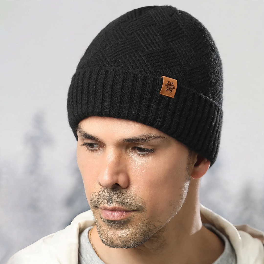 Men's Knit Set: Beanie, Scarf and Gloves, lined