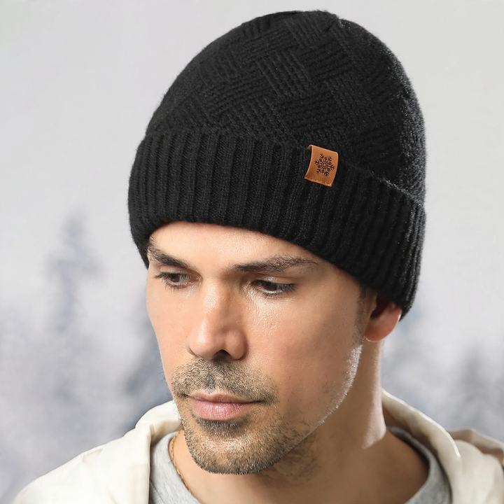 Men's Knit Set: Beanie, Scarf and Gloves, lined