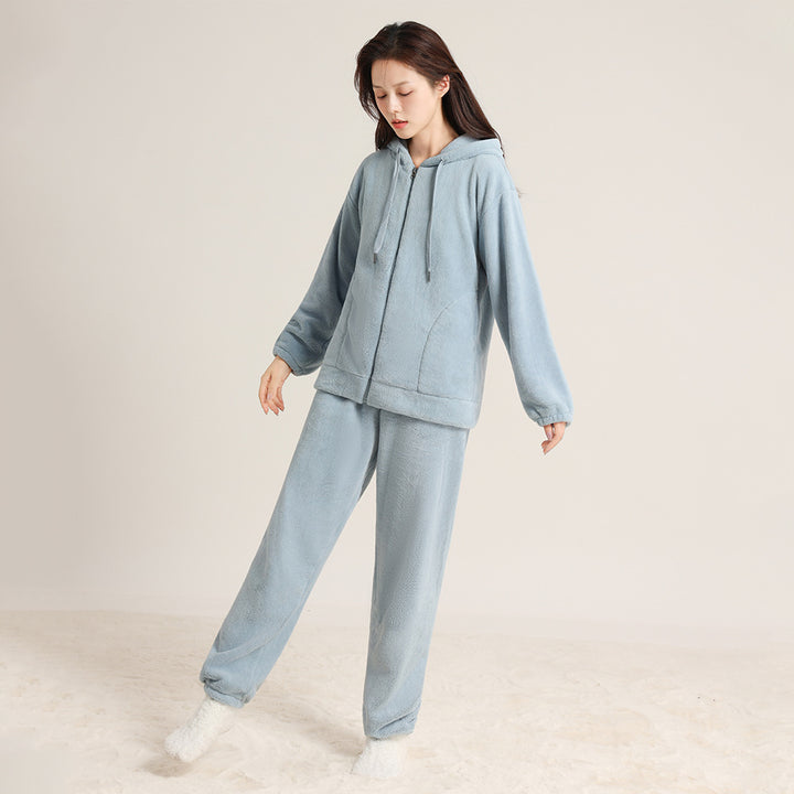 Padded flannel pajamas for couples