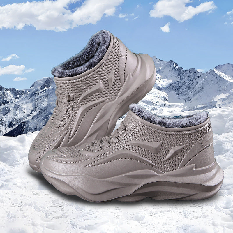 Waterproof men's winter boots, lined