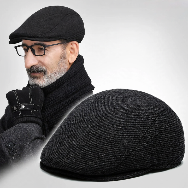 Men's Flat Cap with Ear Protection