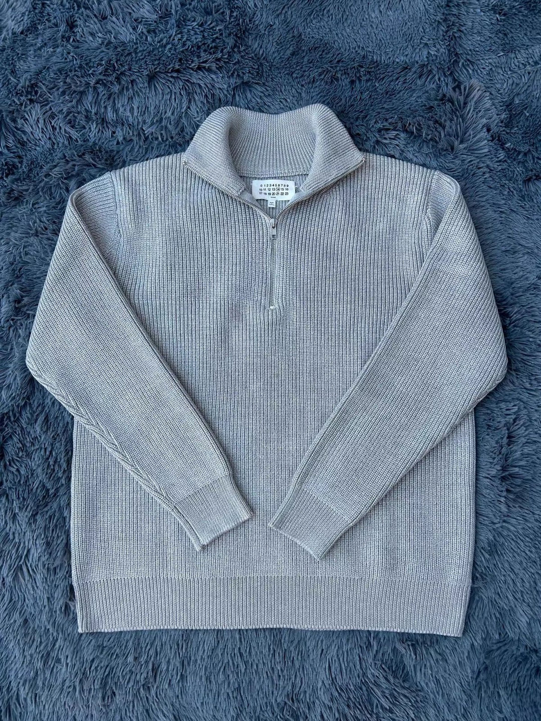 Unisex Knit Sweater, Half-Zip, Wool Blend