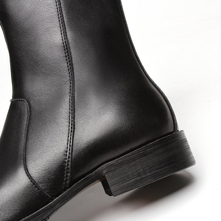 Men's leather ankle boots, classic Chelsea boots