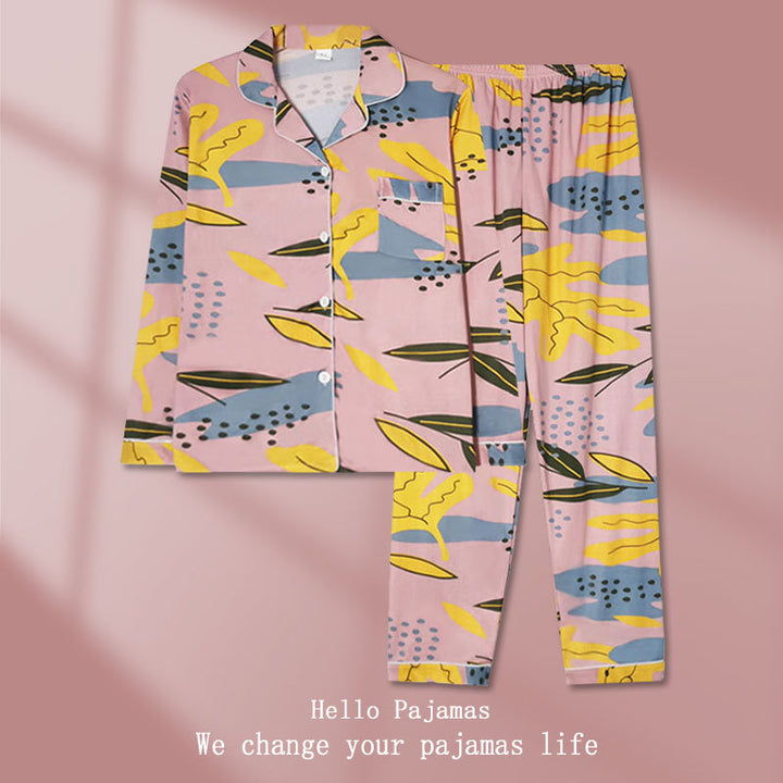 Women's pajamas, long, cartoon design
