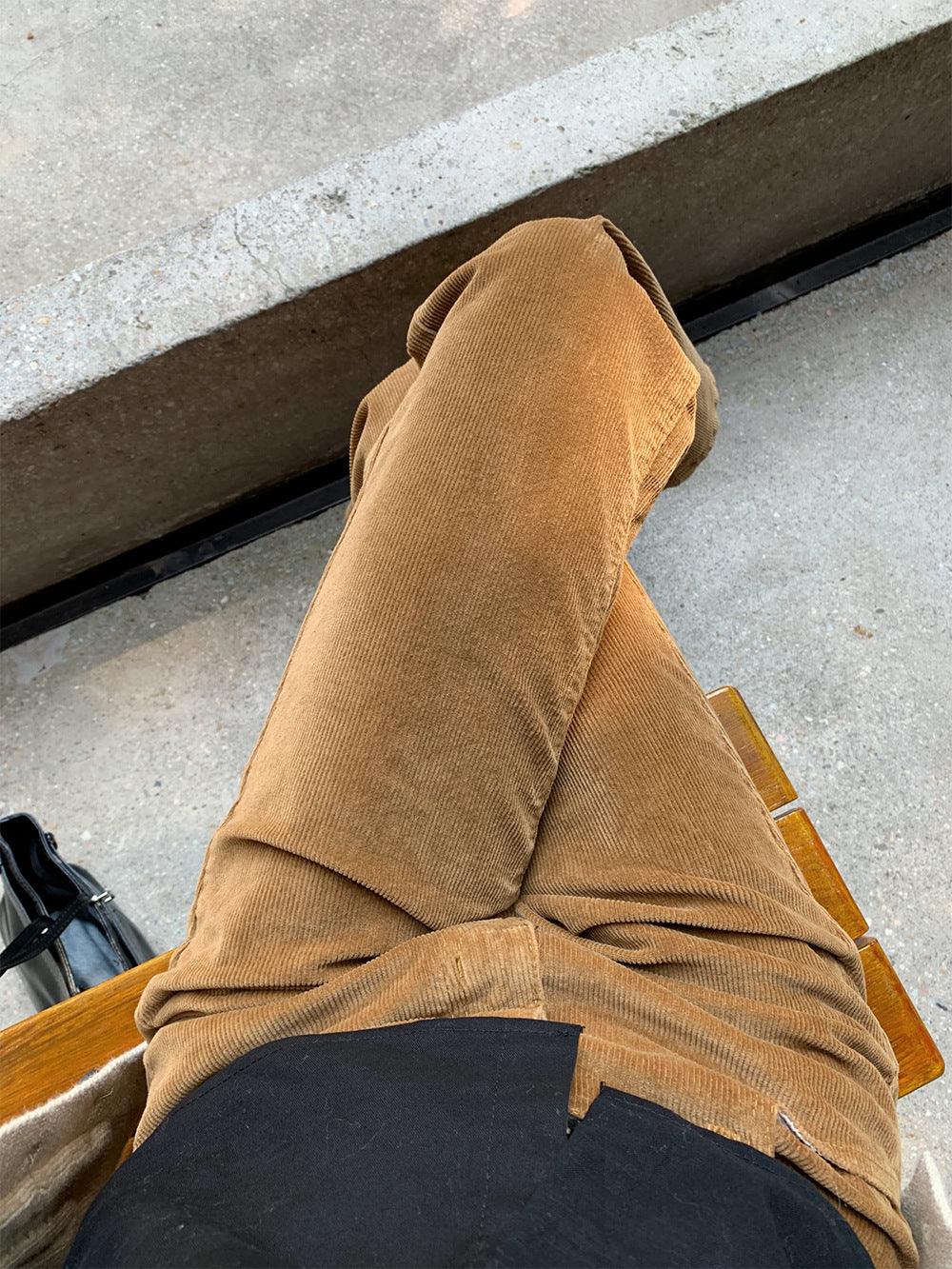 Women's corduroy pants with flared leg