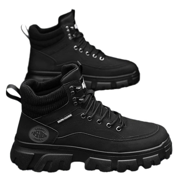 Men's boots in worker style, waterproof
