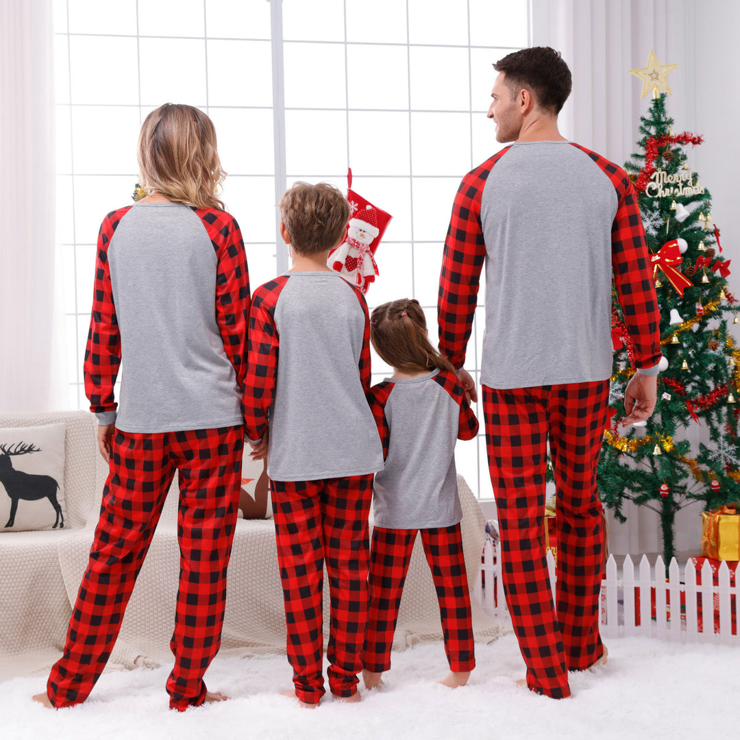 Family Pajama Set with Check Pattern