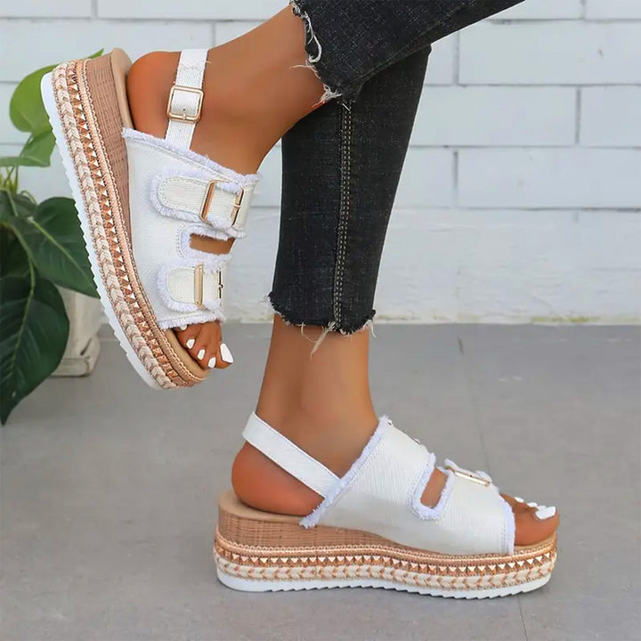 Lune London | Casual Denim Wedges