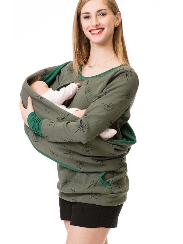 Lune London | Maternity Sweater for Nursing with Floral Pattern and Pockets