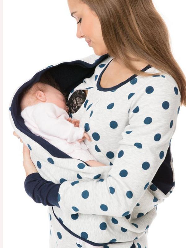 Lune London | Maternity Sweater for Nursing with Floral Pattern and Pockets
