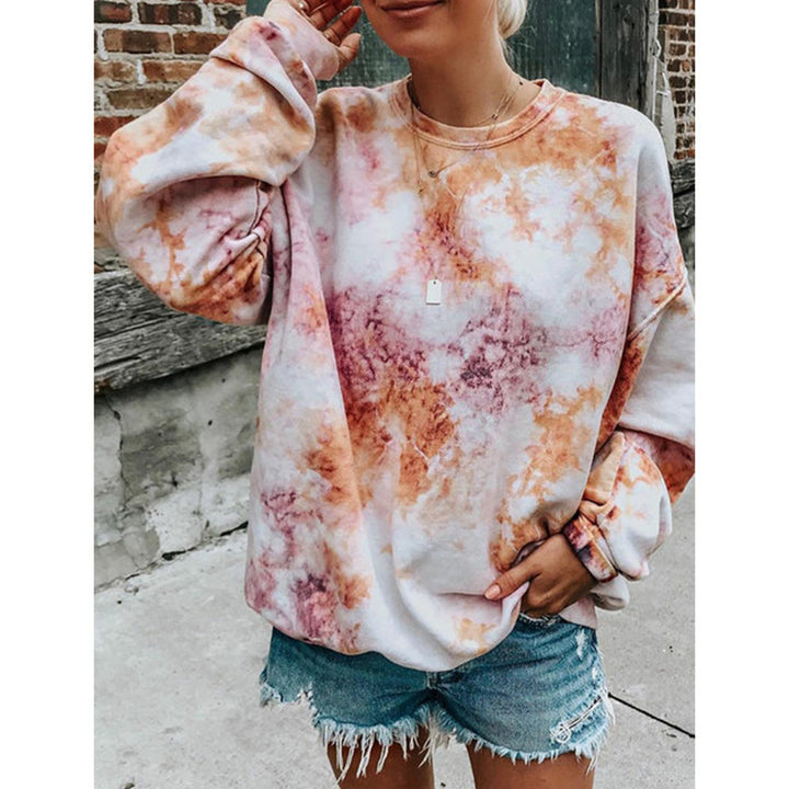 Casual sweatshirt for women with colorful batik pattern Lune London