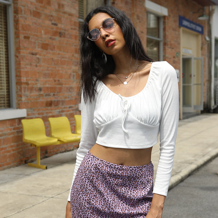 Haut court féminin avec volants Chic & Stil