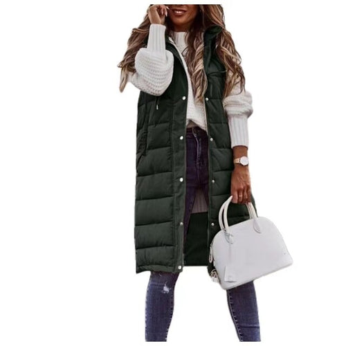 Amarae | Long cotton sleeveless jacket casual jacket