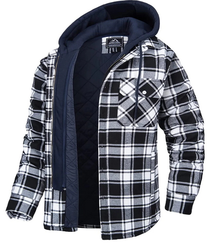 Chic Und Stil | Checked Hooded Jacket for Men