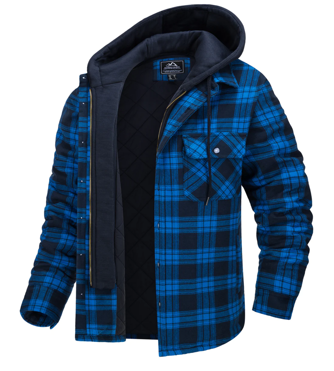 Chic Und Stil | Checked Hooded Jacket for Men