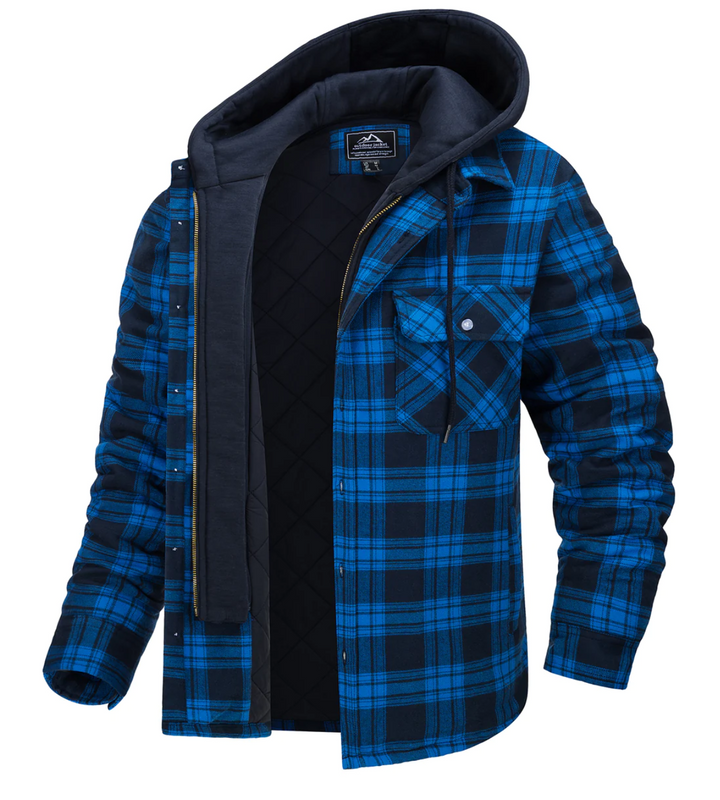 Chic Und Stil | Checked Hooded Jacket for Men
