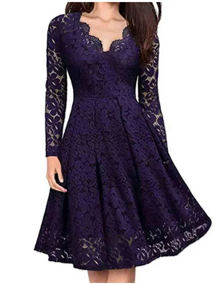Lune London | Lace Dress with V-Neck