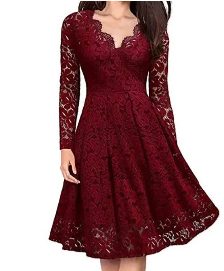 Lune London | Lace Dress with V-Neck