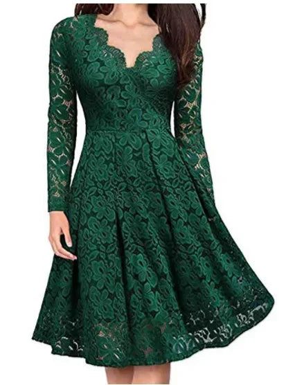 Lune London | Lace Dress with V-Neck