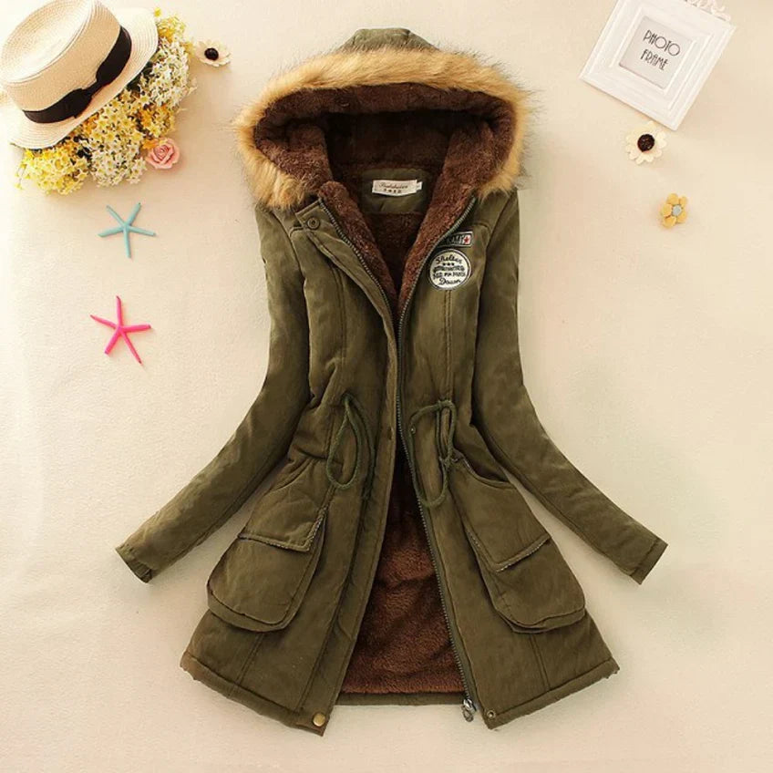 Lune London | Warm Padded Winter Jacket with Hood for Women