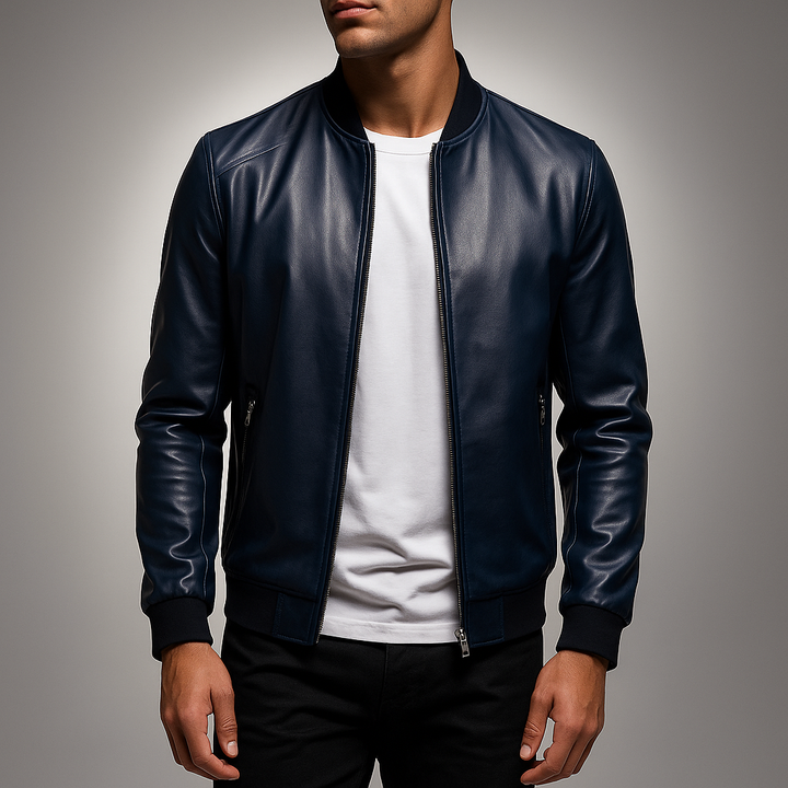 Lune London | Leather Bomber Jacket Darel