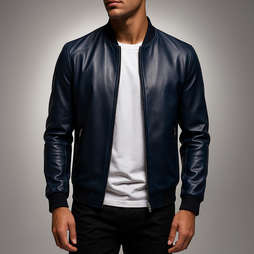 Amarae | Leather Bomber Jacket Darel