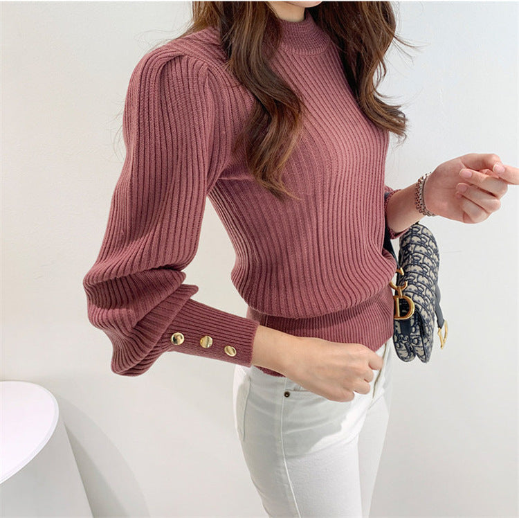Pull en tricot pour femme avec des détails de boutons élégants Chic & Stil