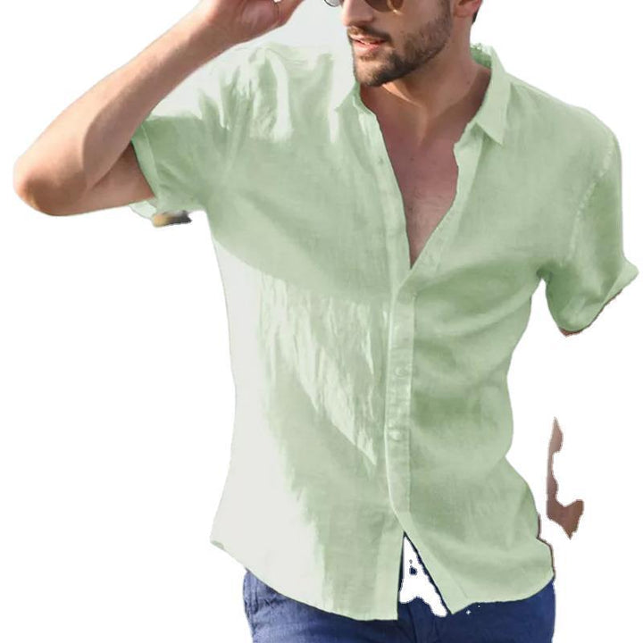 Light linen short sleeve shirt for men Amarae