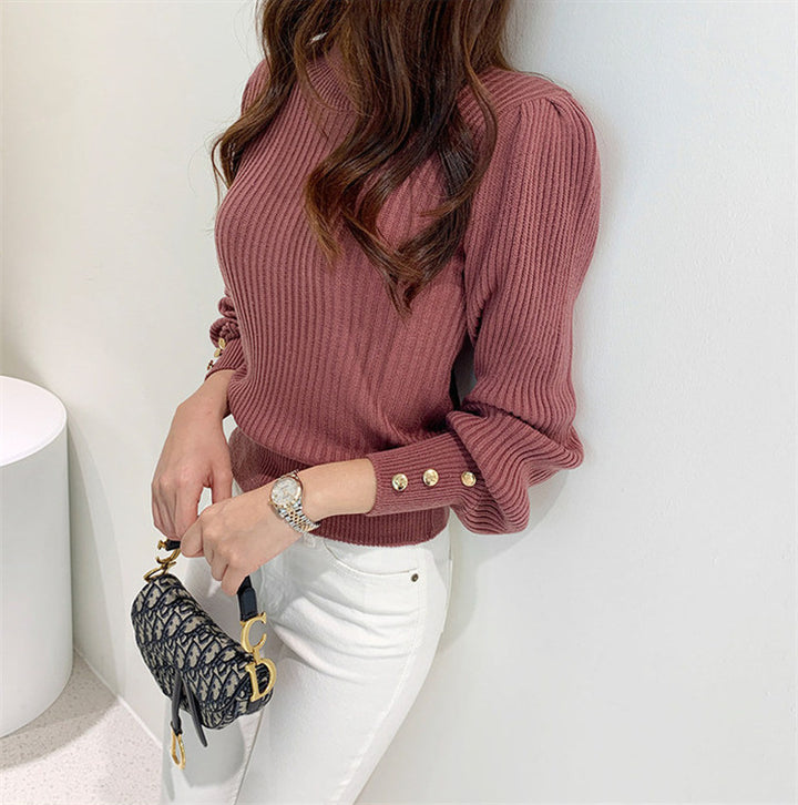 Pull en tricot pour femme avec des détails de boutons élégants Chic & Stil