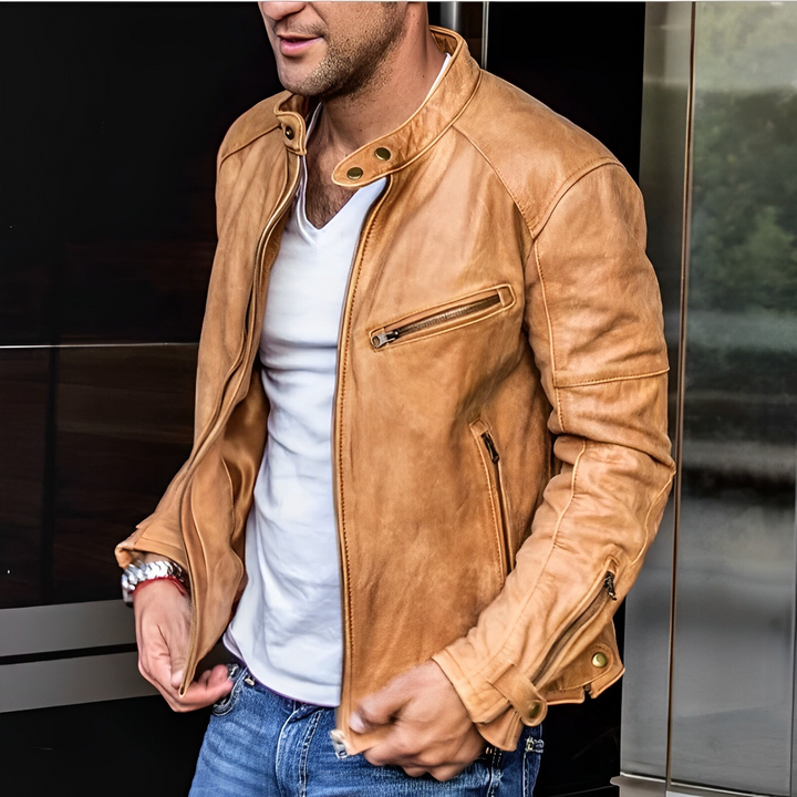 Amarae | Elegant Leather Jacket for All Seasons