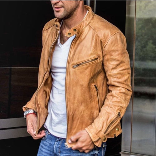 Amarae - Waterproof and versatile leather jacket for men