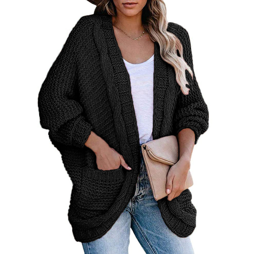 Women's knit jacket with loose fit and deep pockets Lune London