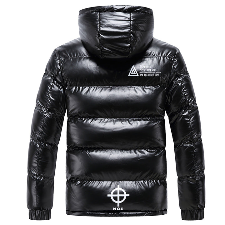 Shiny quilted jacket for men with hood Amarae