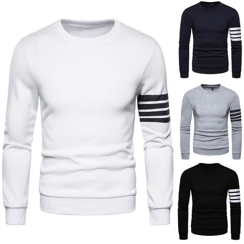 Men's trendy sweatshirt with sporty stripe design Amarae